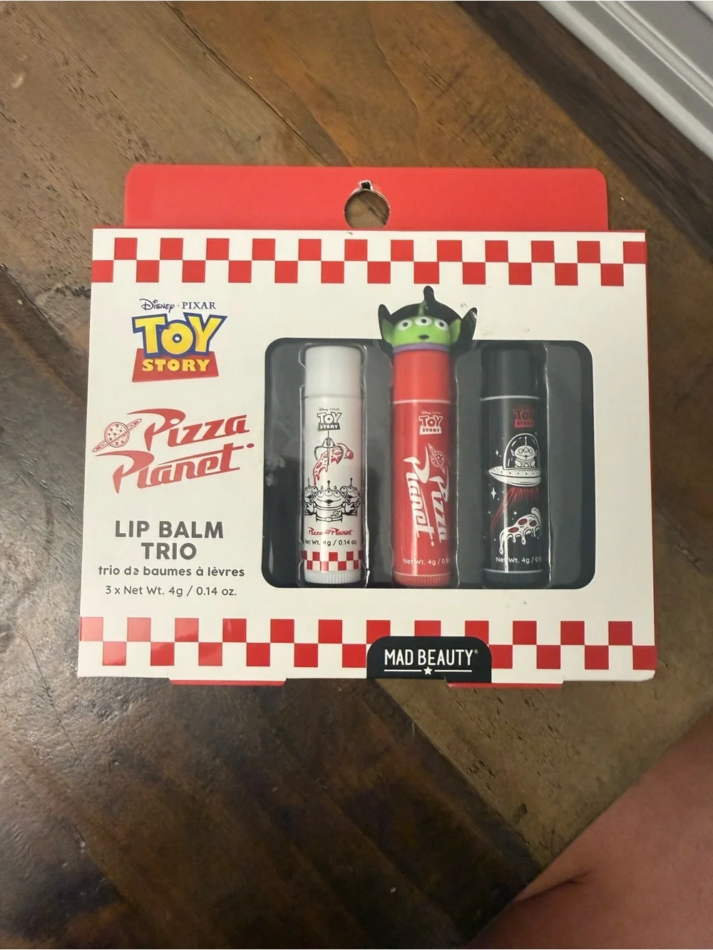 Toy Story Pizza Planet Kids Lip Balm Trio - Red, White, Black
